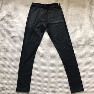 Zara girl collection black pleather leggings